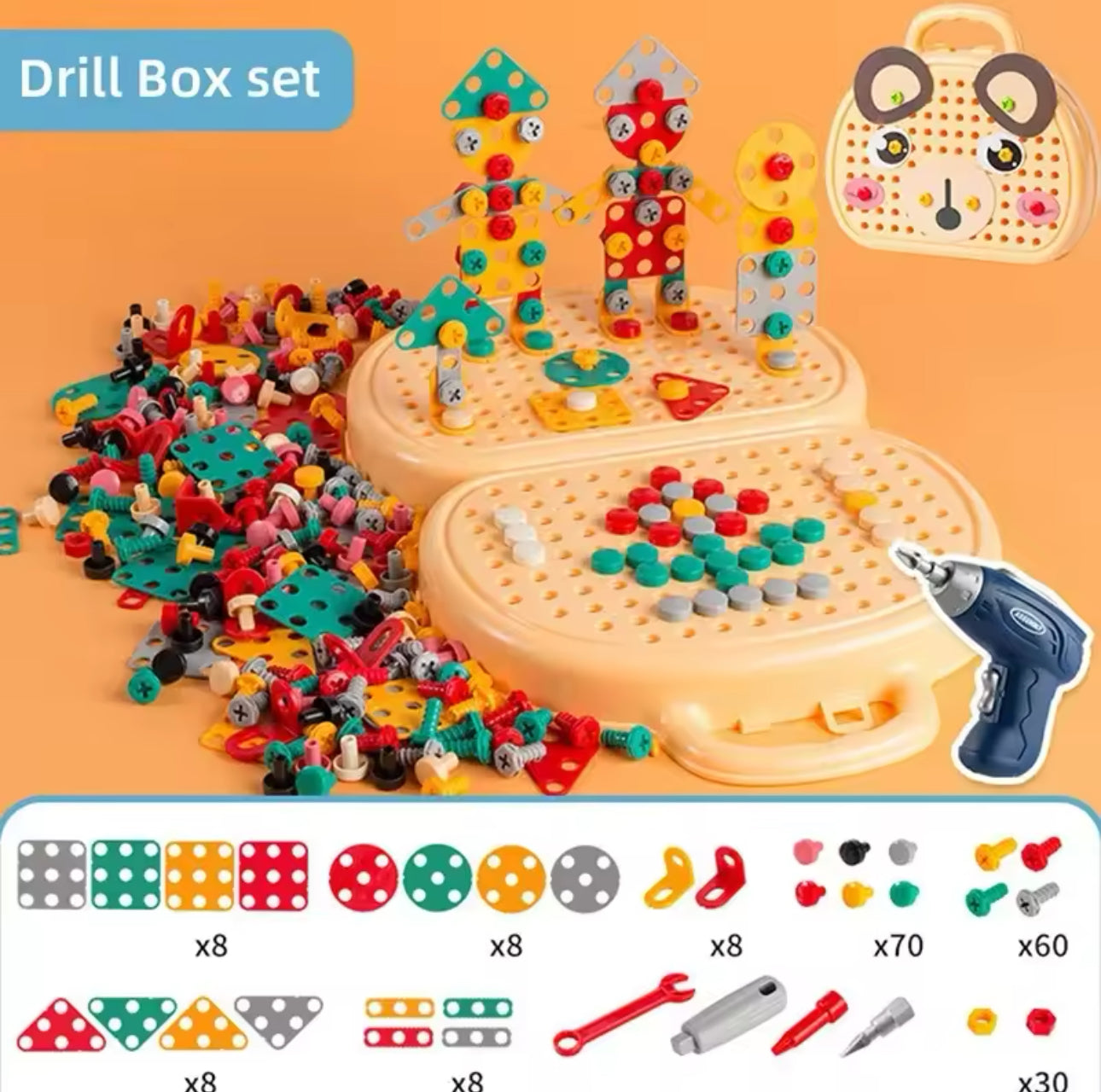 Magic Play Toolbox - Creativity Tool Box with Drill for Kids