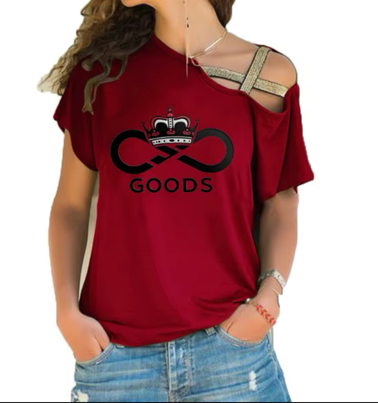 Skew Cross Bandage T-Shirt